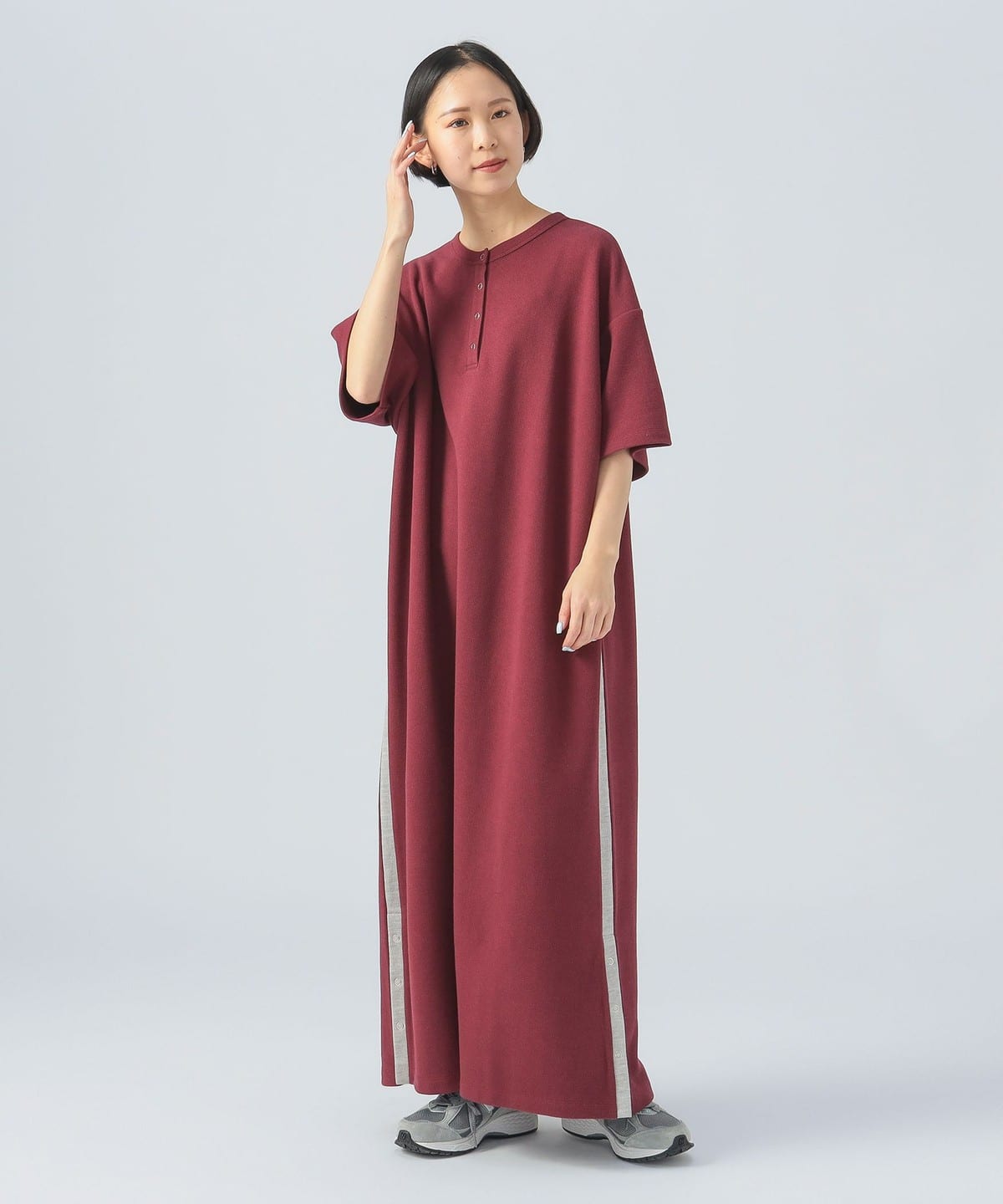 サイドライン ジャージ ワンピース ワンピース WOMEN BORDEAUX ONE SIZE サイドライン ジャージ ワンピース ワンピース WOMEN BORDEAUX ONE SIZE
