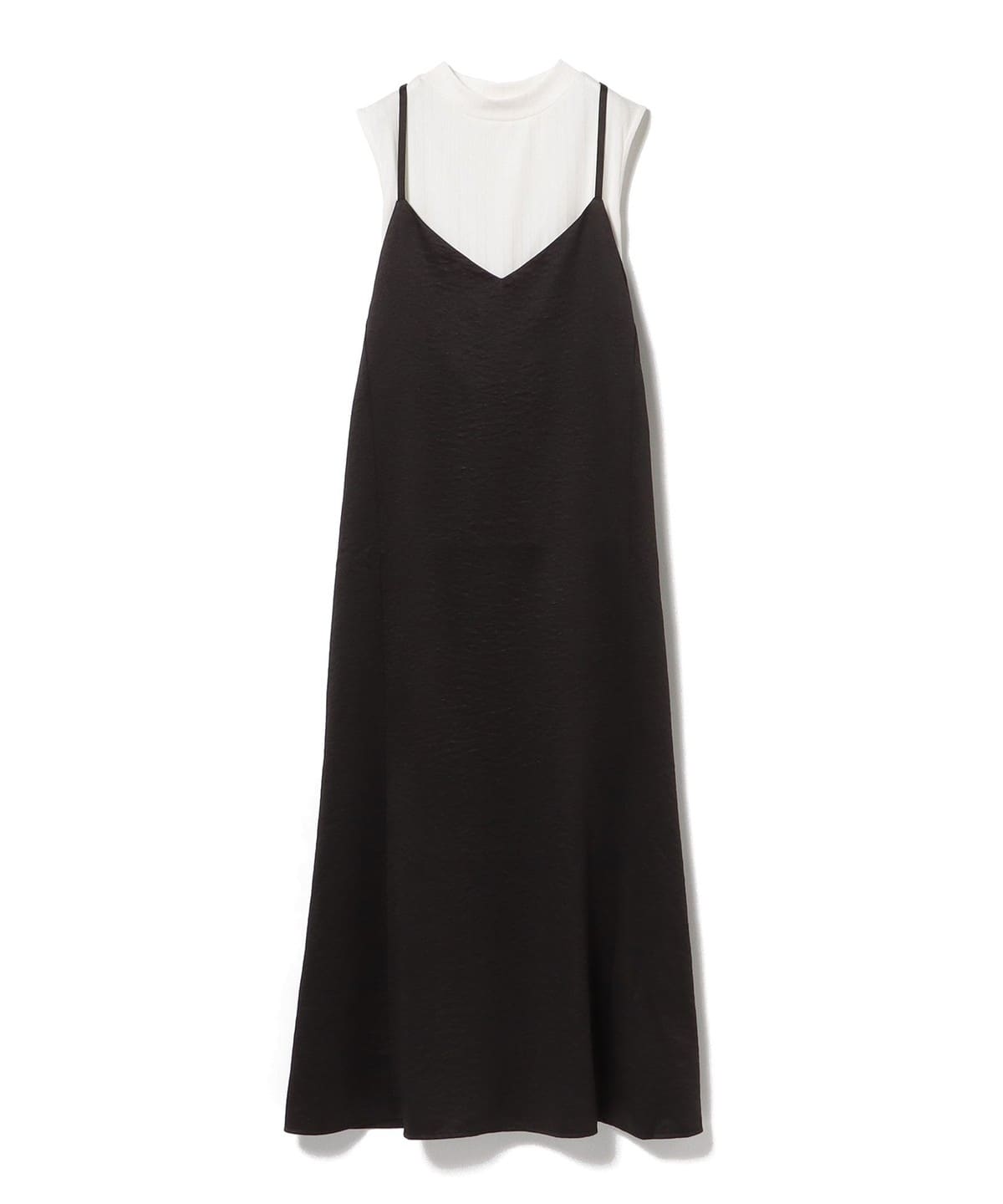 キャミソールワンピース&ハイネックトップス(セットアイテム) ワンピース WOMEN BLACK ONE SIZE キャミソールワンピース&ハイネックトップス(セットアイテム) ワンピース WOMEN BLACK ONE SIZE