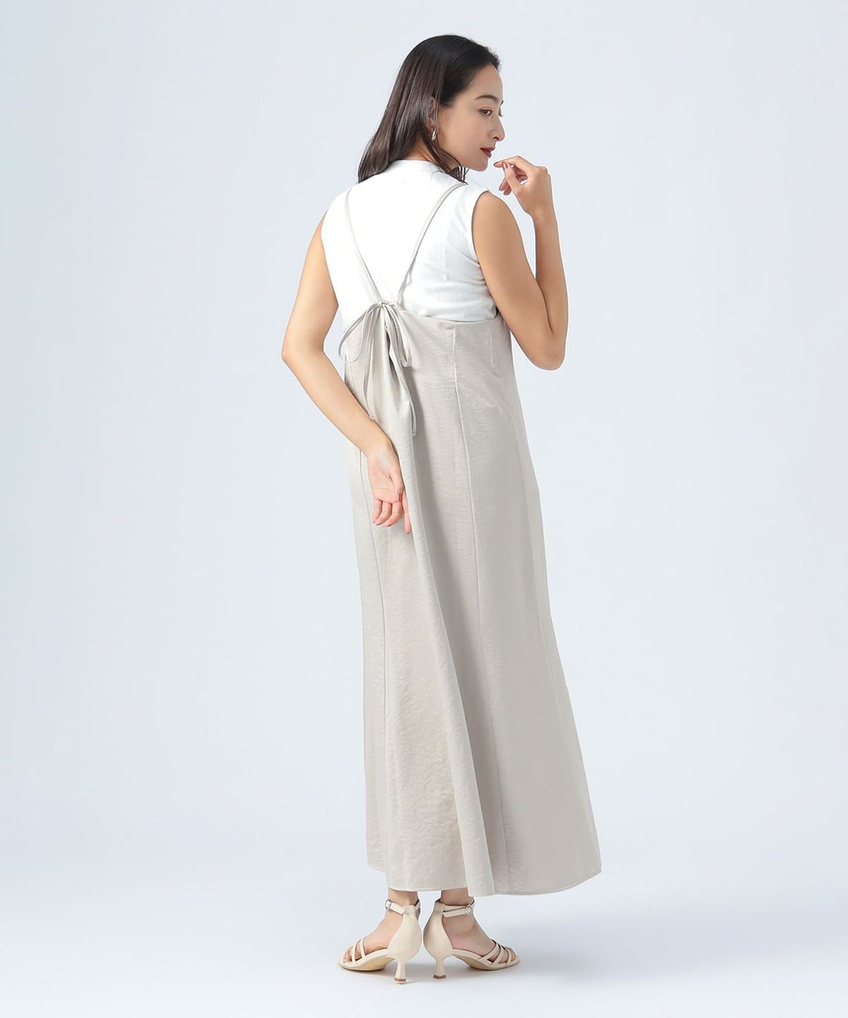 キャミソールワンピース&ハイネックトップス(セットアイテム) ワンピース WOMEN GREIGE ONE SIZE キャミソールワンピース&ハイネックトップス(セットアイテム) ワンピース WOMEN GREIGE ONE SIZE