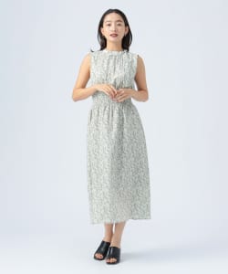 小花 タイカラー ワンピース