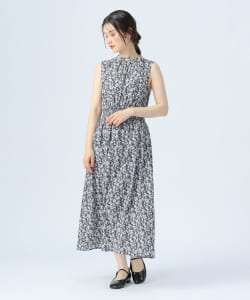 小花 タイカラー ワンピース