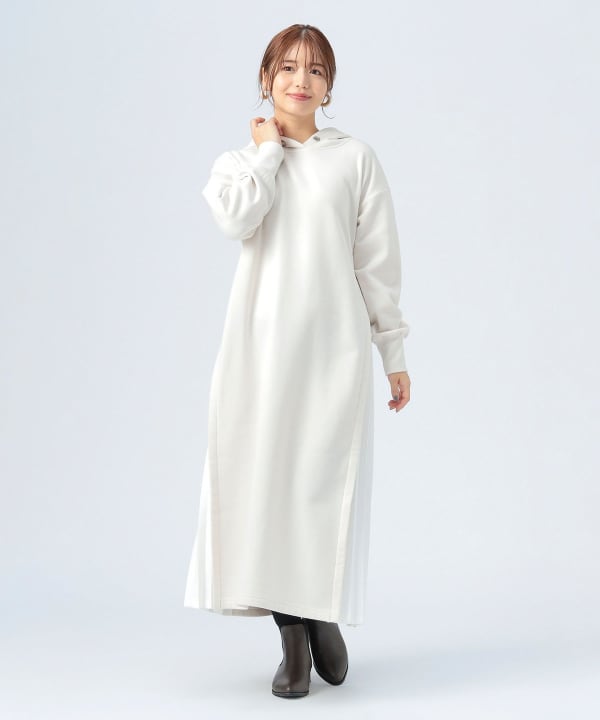 BEAMS HEART（ビームス ハート）サイド プリーツ フーディー