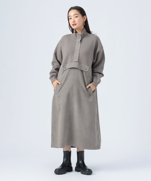 BEAMS HEART（ビームス ハート）異素材 ジップ ワンピース（ワンピース