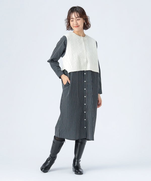 BEAMS HEART（ビームス ハート）ベスト × ストライプ柄