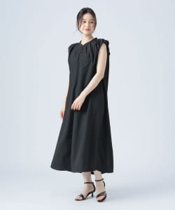 ボリューム スリーブ タック ワンピース