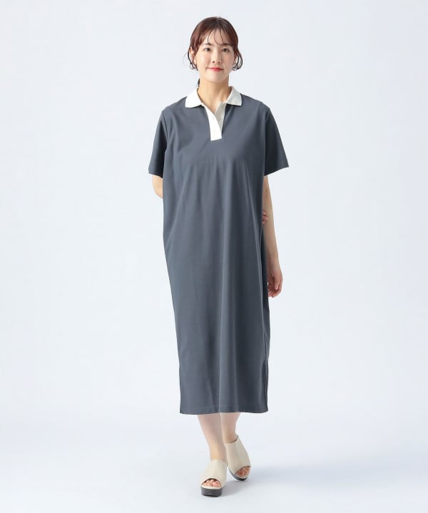 BEAMS GOLF ネイビー ポロワンピース BEAMS GOLF（ビームスゴルフ）の「LACOSTE / 半袖ポロワンピース