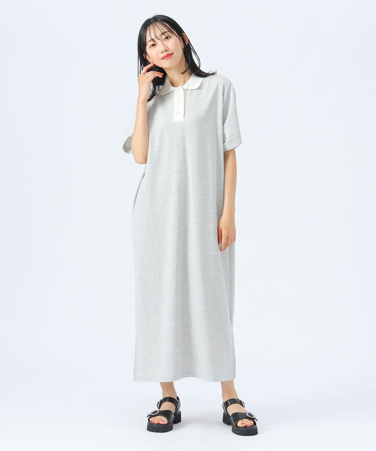 【6/5新規値下げ】配色 ポロ ワンピース ワンピース WOMEN OATMEAL ONE SIZE 【6/5新規値下げ】配色 ポロ ワンピース ワンピース WOMEN OATMEAL ONE SIZE
