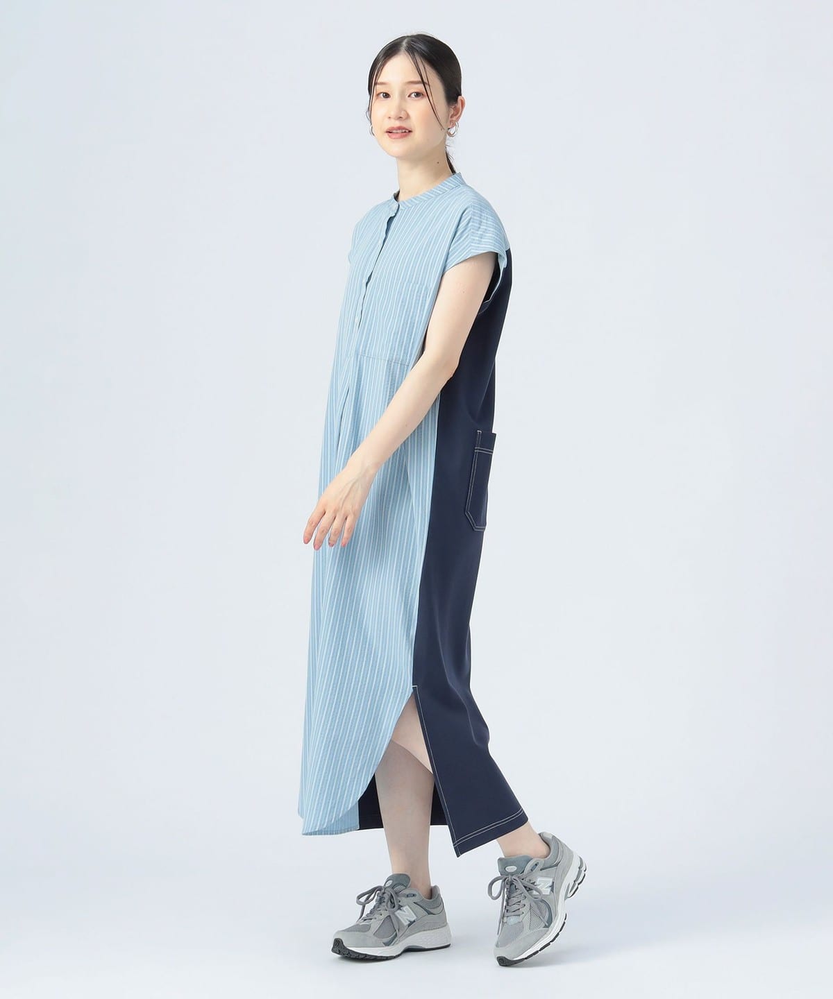 ストライプ × カットワンピース ワンピース WOMEN SAX ONE SIZE ストライプ × カットワンピース ワンピース WOMEN SAX ONE SIZE