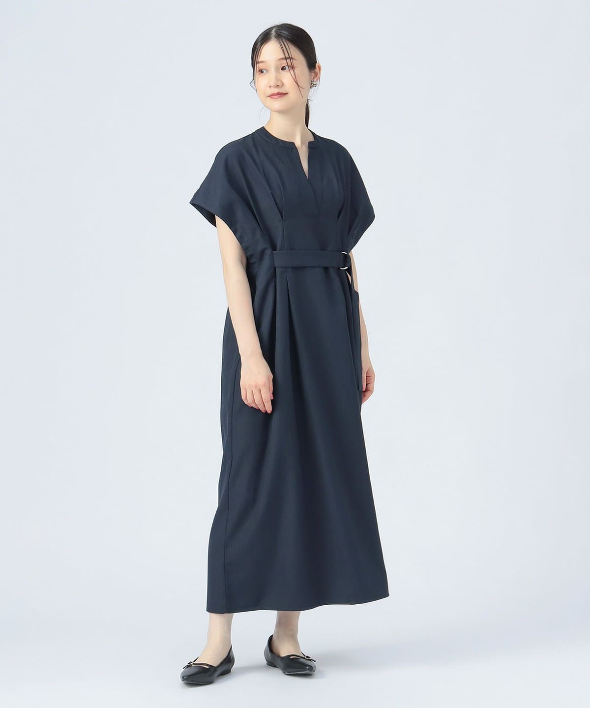 PRIDE ワンピース　麻　ウエストゴム 楽天市場】08mab 14番手リネン ワンピース レディース 多ボタン