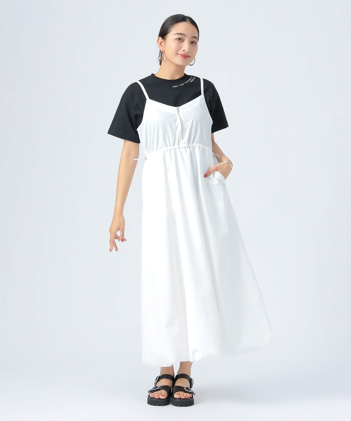 BEAMS HEART（ビームス ハート）裾 バルーン ジャンパー スカート