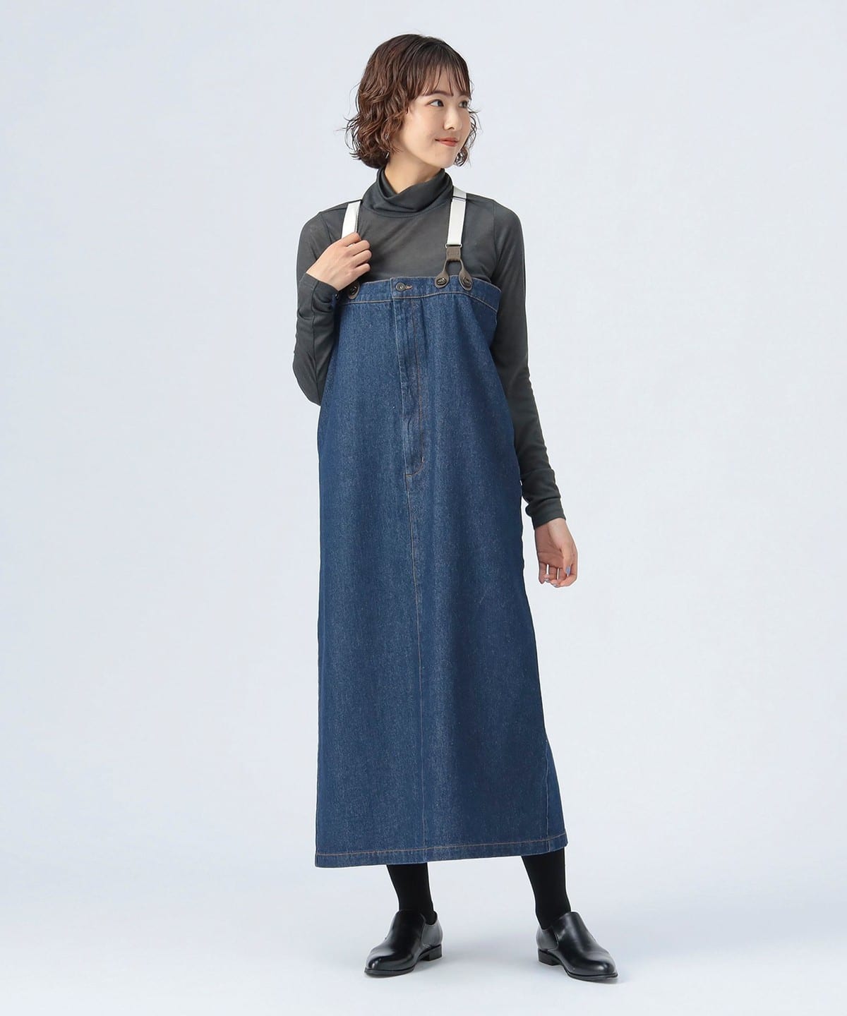 Beams  orSlow  デニムジャンパースカート Beams orSlow デニムジャンパースカート