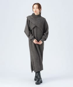 レイヤード ニット ワンピース（セットアイテム）