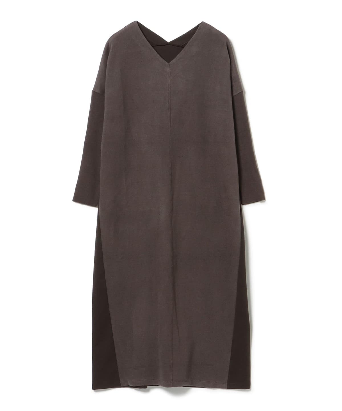 異素材 カットソー ワンピース ワンピース WOMEN BROWN ONE SIZE