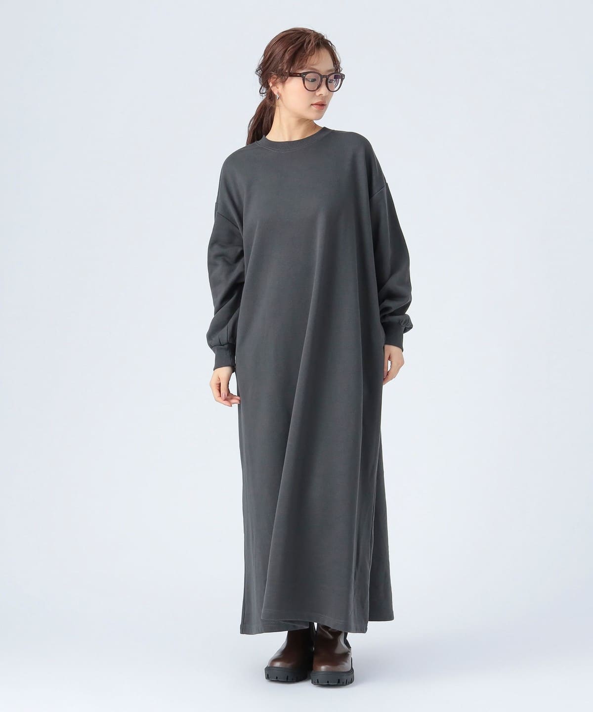 BEAMS HEART（ビームス ハート）オーバーサイズ スウェットワンピース
