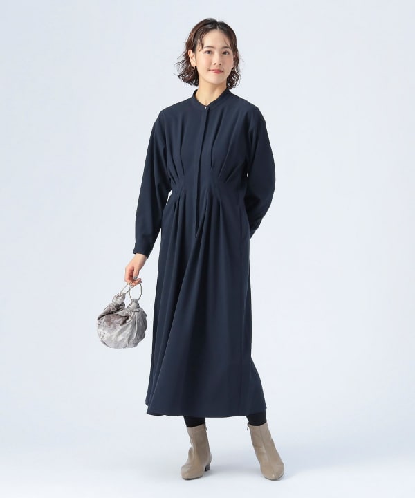 BEAMS HEART（ビームス ハート）タック シェイプ シャツ ワンピース