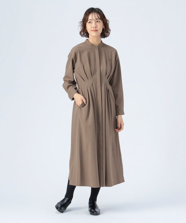 BEAMS HEART（ビームス ハート）タック シェイプ シャツ ワンピース