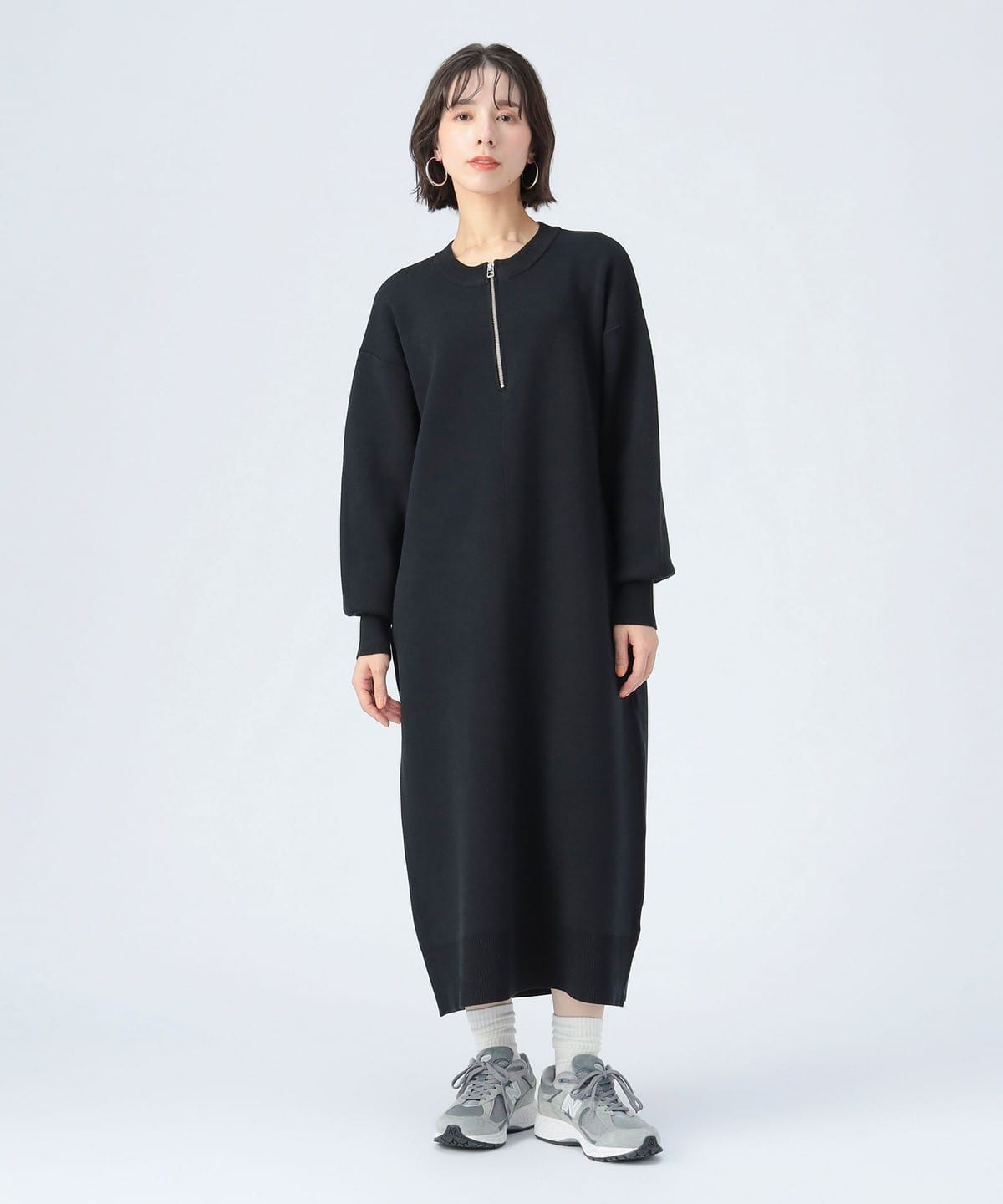 BEAMS HEART（ビームス ハート）スウェットライク ハーフジップ