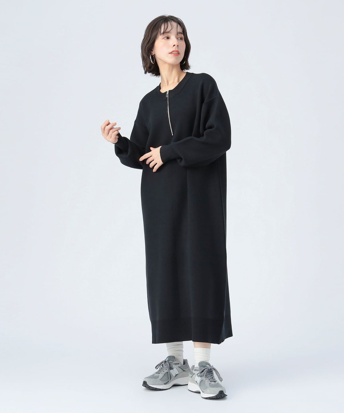 BEAMS HEART（ビームス ハート）スウェットライク ハーフジップ