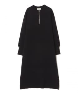 スウェットライク ハーフジップ ワンピース