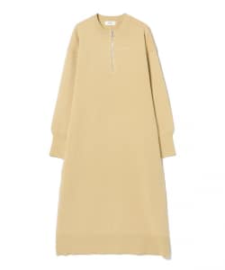 スウェットライク ハーフジップ ワンピース