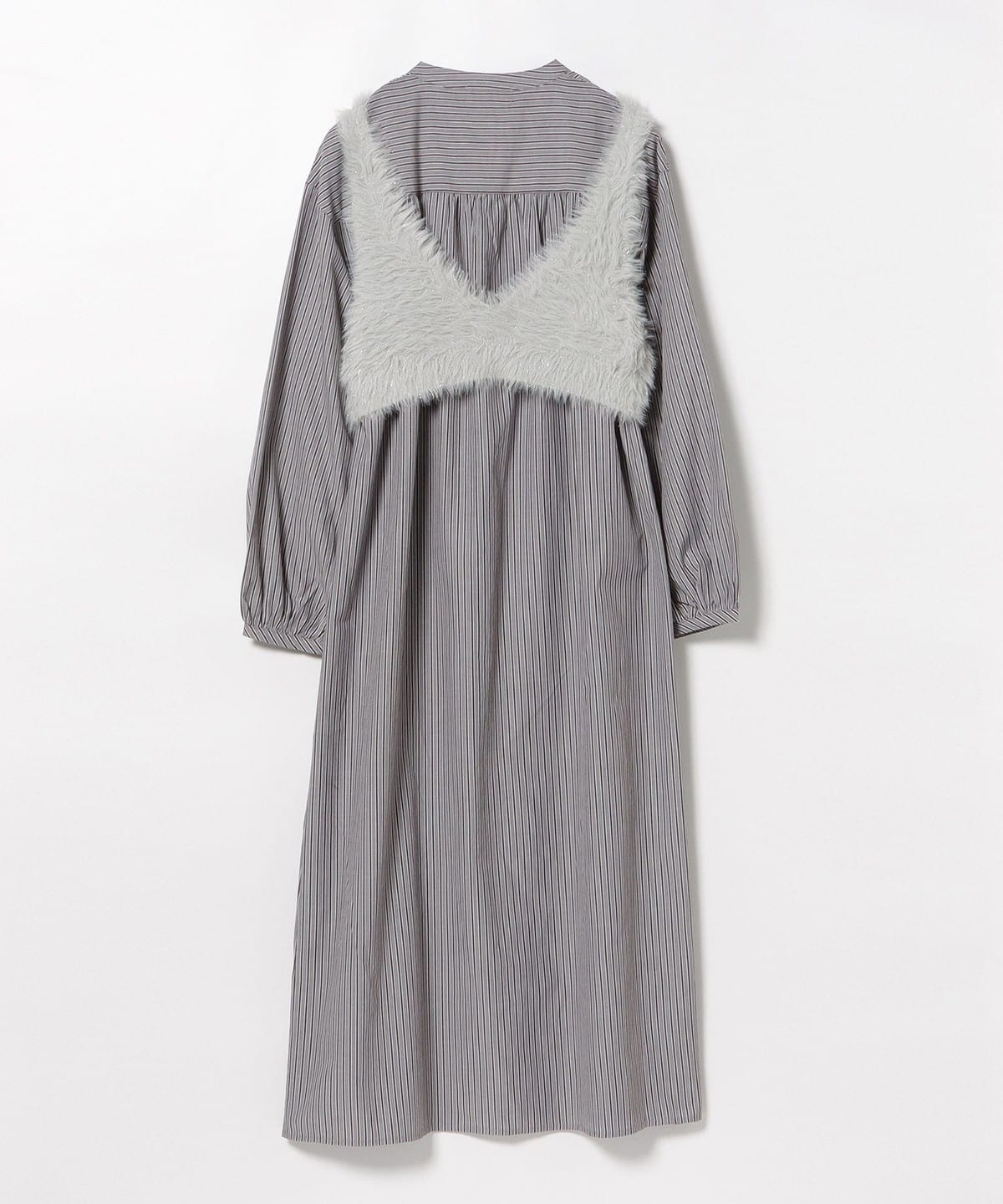 BEAMS HEART（ビームス ハート）ニット ビスチェ × ストライプ シャツ