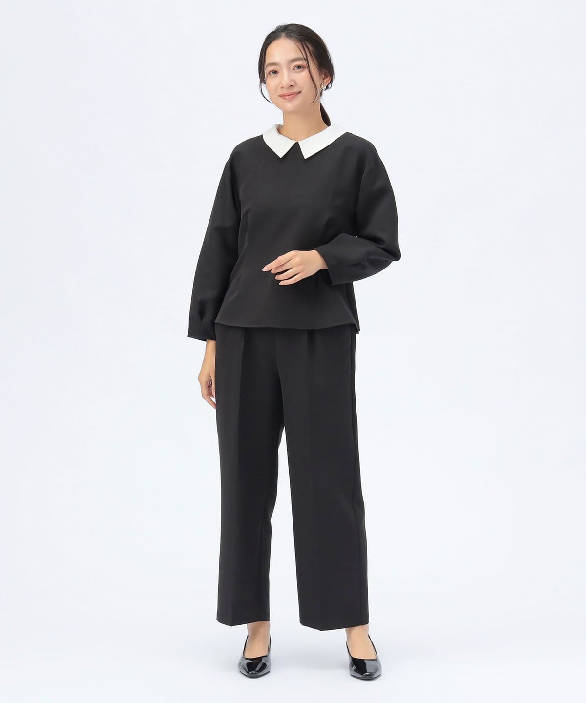 BEAMS HEART（ビームス ハート）襟付き ペプラム セットアップ