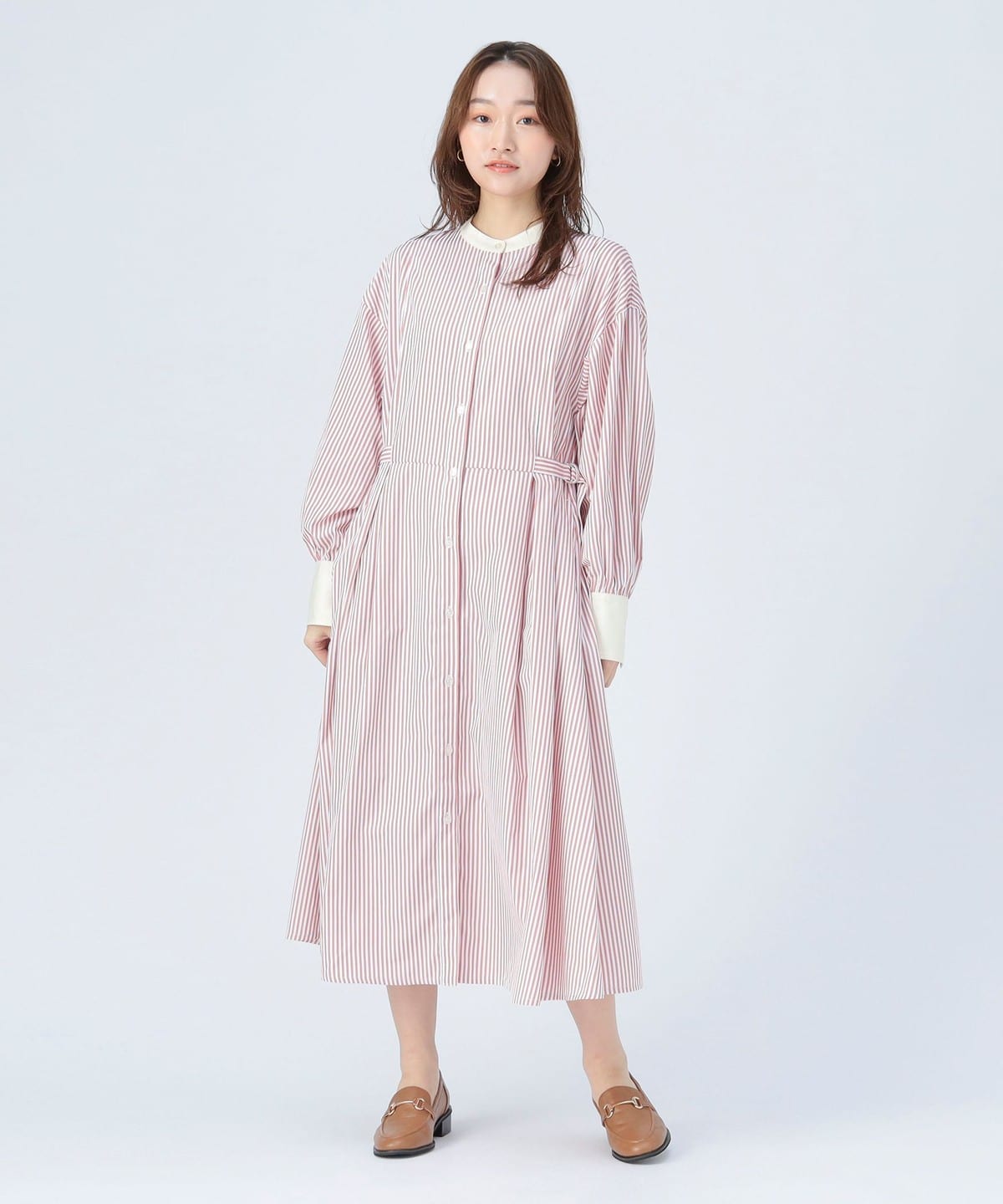 BEAMS HEART（ビームス ハート）クレリック ベルト シャツワンピース