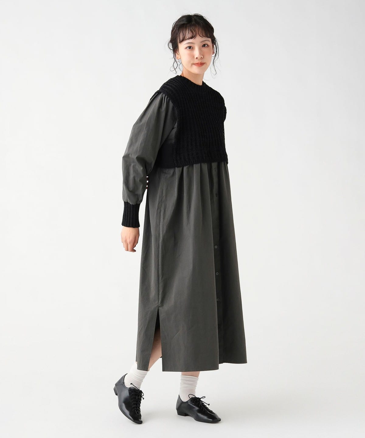 BEAMS HEART（ビームス ハート）ニット × ドッキング ワンピース