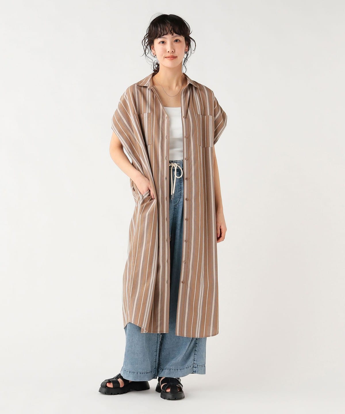 BEAMS HEART（ビームス ハート）オーバーショルダー ワンピース