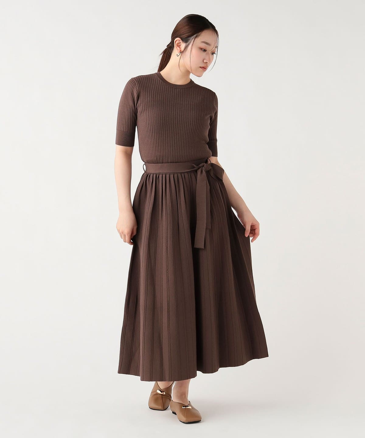 BEAMS HEART（ビームス ハート）半袖ニット セットアップ（セット