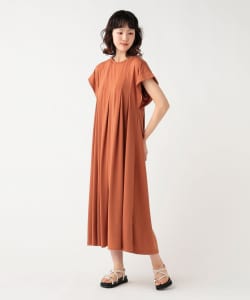 タック フレア ロング ワンピース