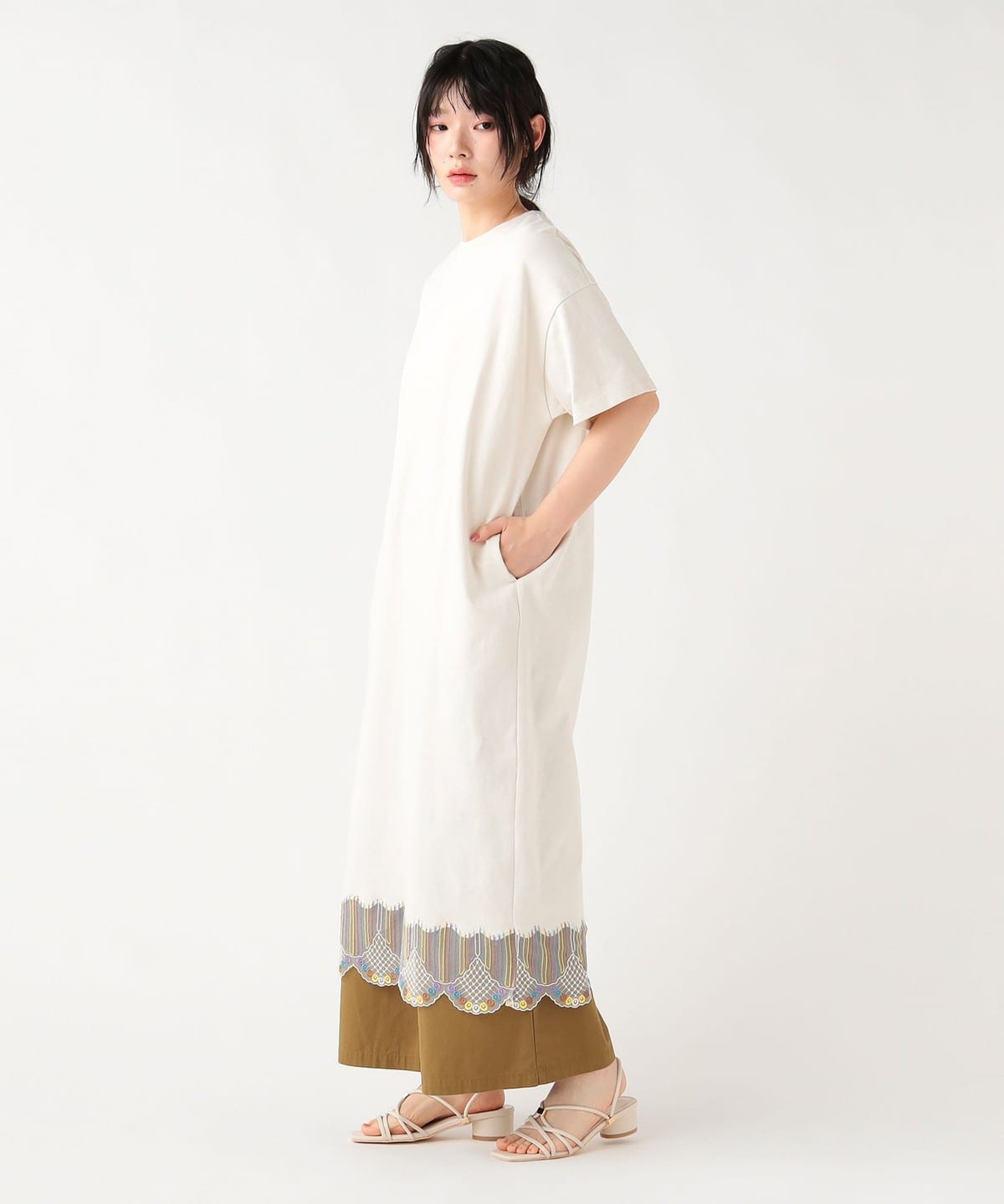 値下げ❗️soorploom ワンピース BEAMS HEART（ビームス ハート）【7/2値下げ】裾 スカラレース