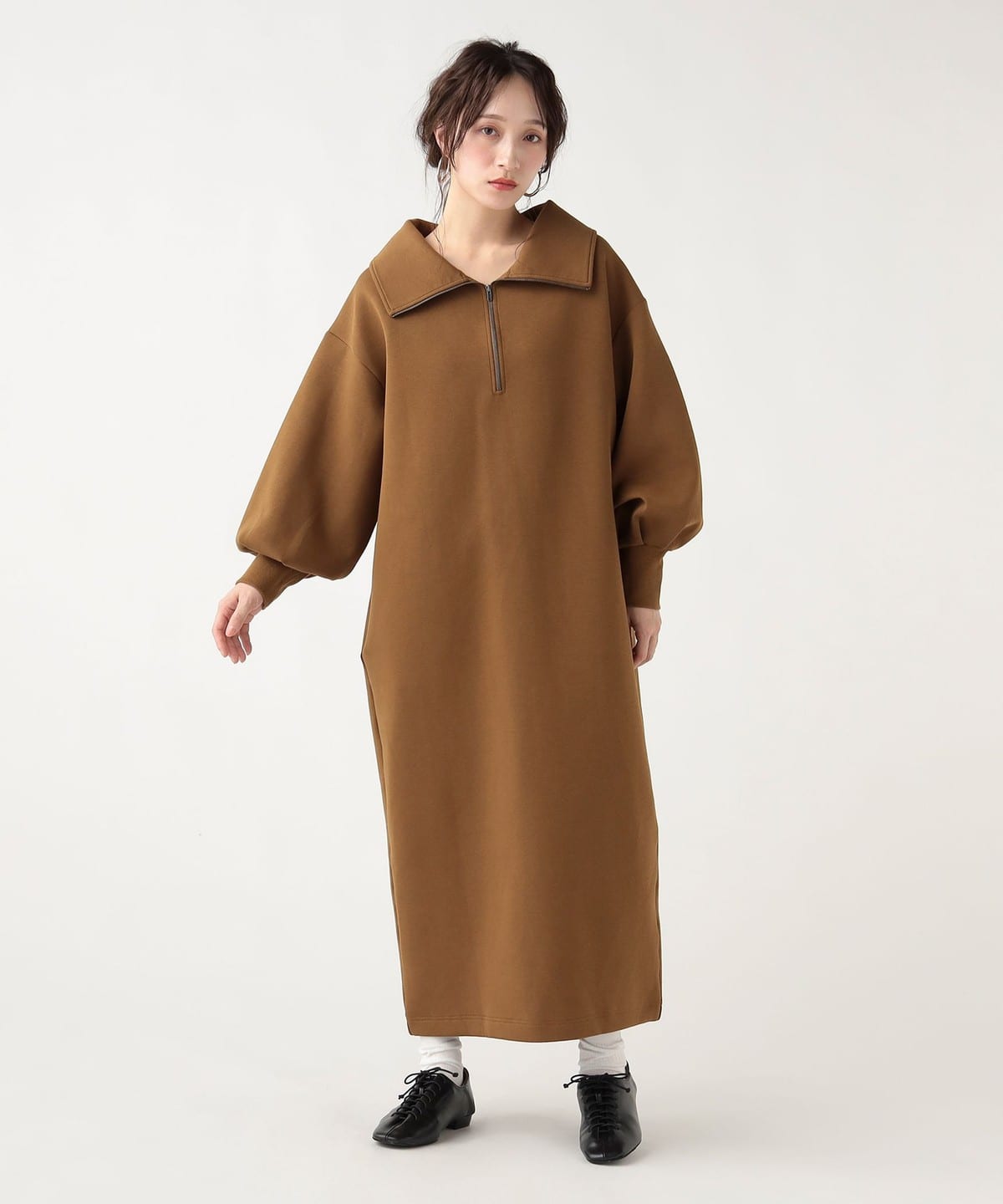 ＢＥＡＭＳＧＯＬＦ裏起毛ワンピース❤️ BEAMS HEART（ビームス ハート）2WAY 襟カット ワンピース（ワンピース