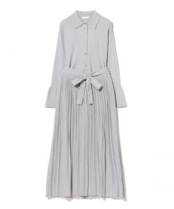 襟付き リブニット × スカート（セットアイテム）