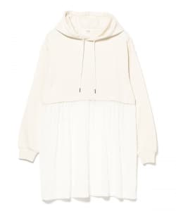 裾レース スウェット プルオーバー ワンピース