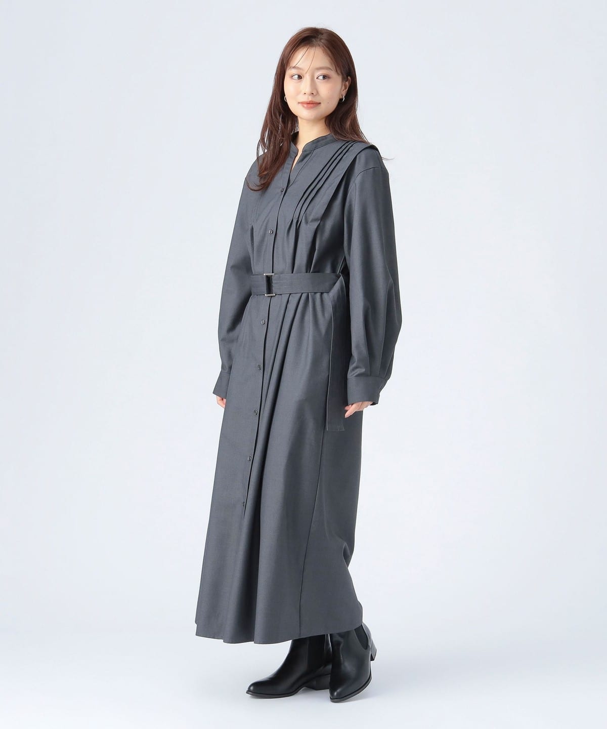 BEAMS HEART（ビームス ハート）ベルト付き タック ワンピース