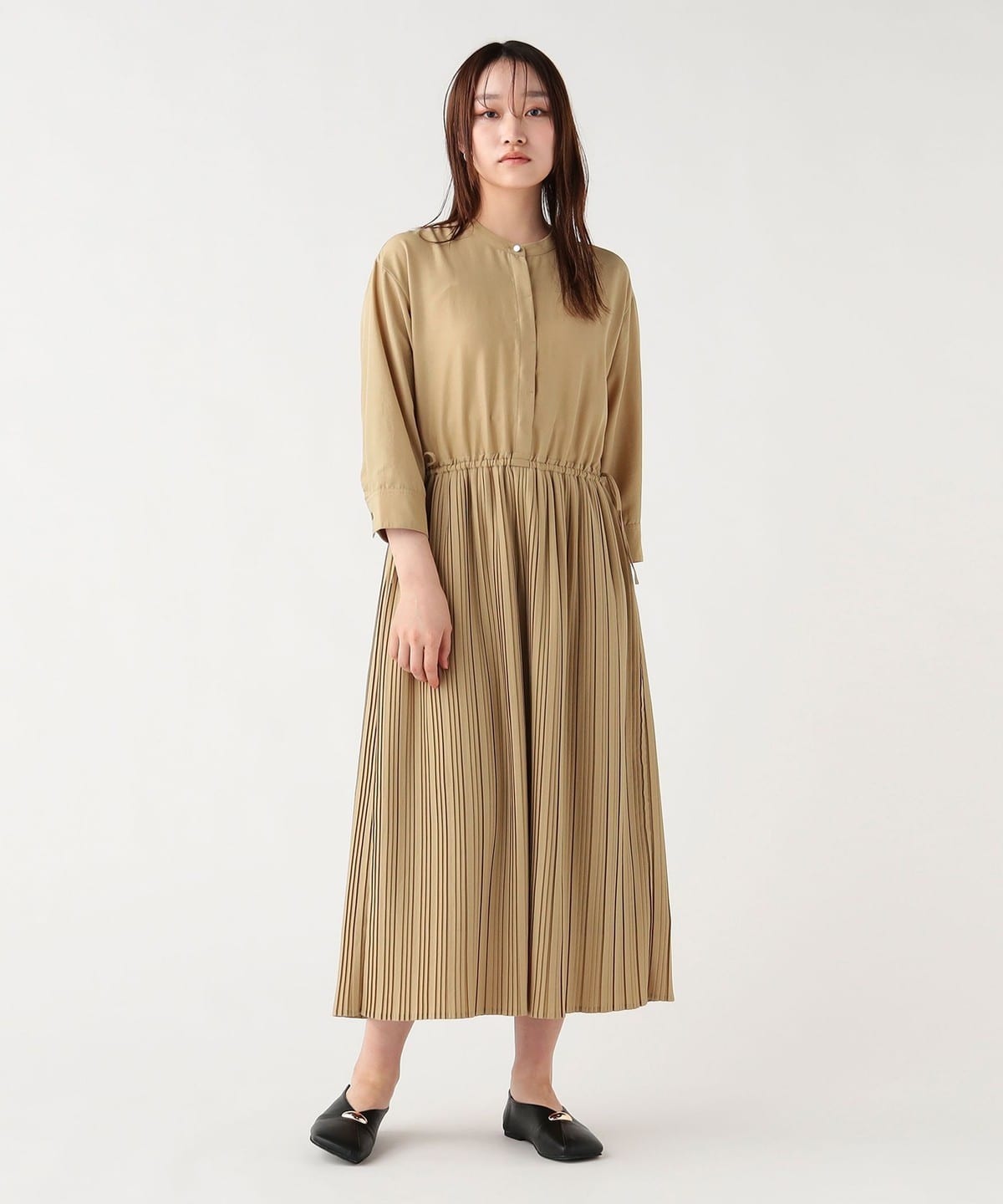 BEAMS HEART（ビームス ハート）サイドリボン プリーツワンピース