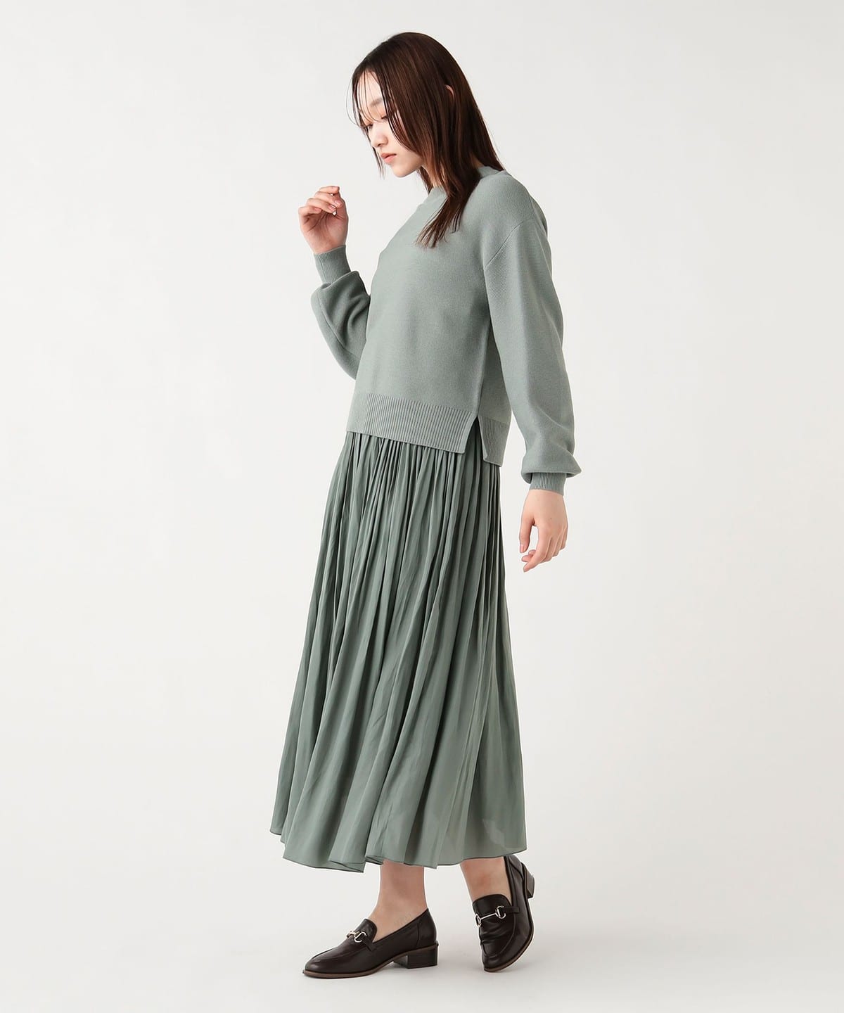 DESCENTE♡ニット＆スカートセットS&58 BEAMS HEART（ビームス ハート）ハイネック プルオーバー × スカート