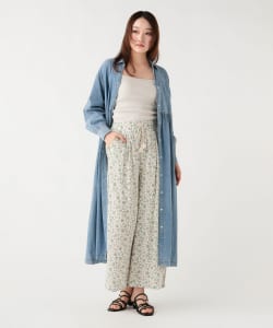 シアー デニム シャツ ワンピース