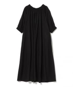 麻混 オフショルダー ワンピース