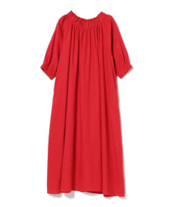 麻混 オフショルダー ワンピース