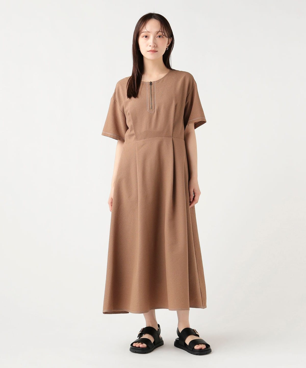 BEAMS HEART（ビームス ハート）シアサッカー ワンピース（ワンピース