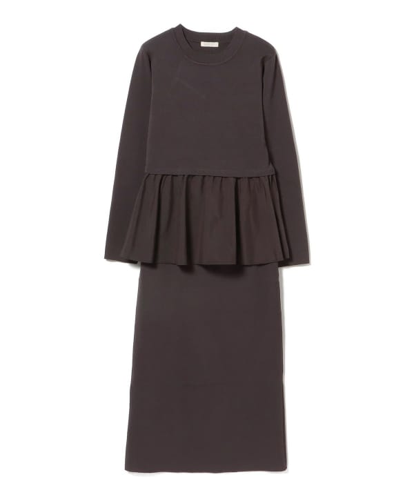 ペプラム ニット セットアップ（セットアイテム） 単品使いもできて手持ちの服と幅広く回せる万能セット