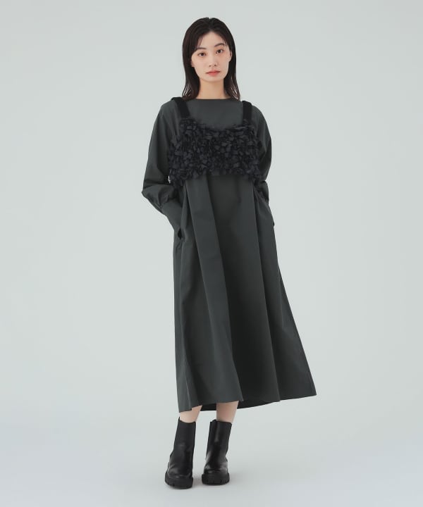 薄紗針織吊帶衫x連衣裙 (組合商品) [H:168cm]