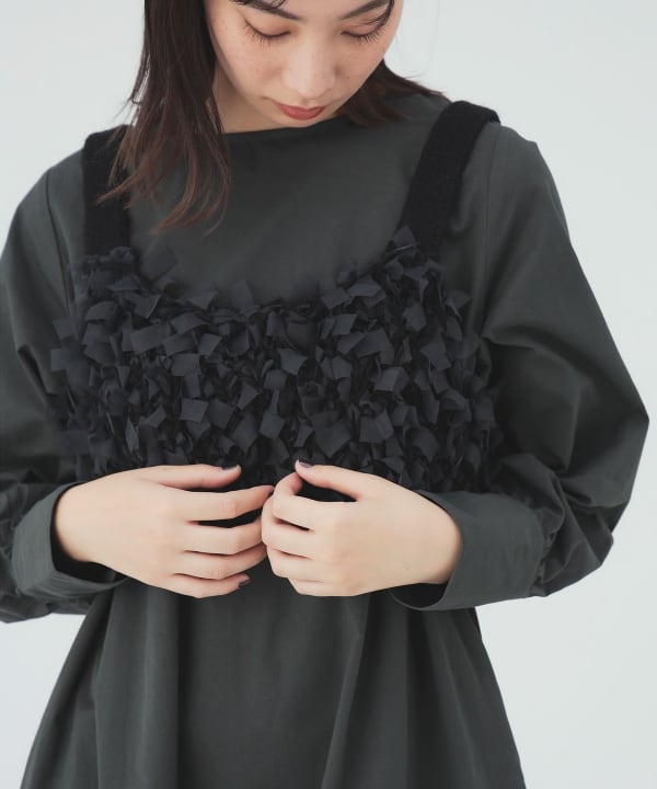 薄紗針織吊帶衫x連衣裙 (組合商品) [H:168cm]