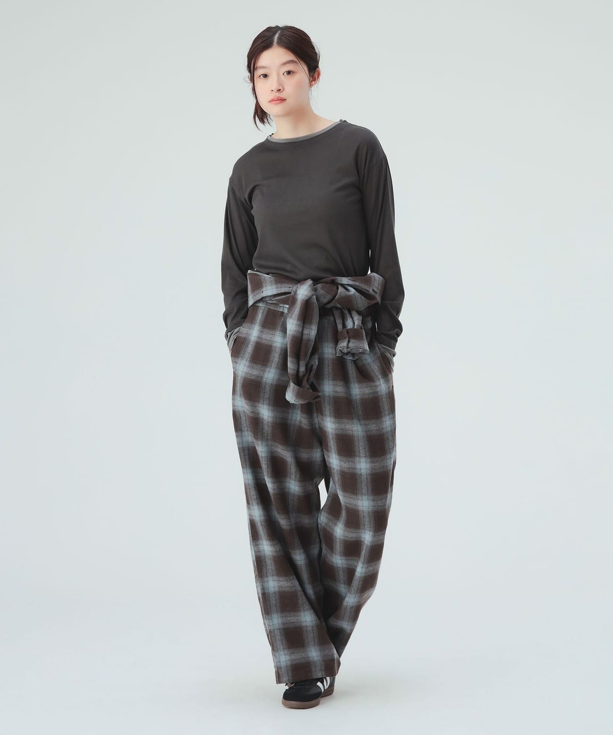 美品‼️B:MING by BEAMS platinumチェック パンツスーツ BEAMS HEART（ビームス ハート）ネルチェック ジャンプスーツ（パンツ