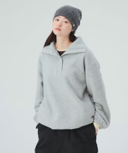 ハーフスナップ スウェット ワンピース