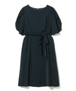 BEAMS HEART / ベルテッド サテンドレス