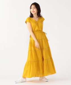 ▲BEAMS HEART / インドコットン ティアードワンピース
