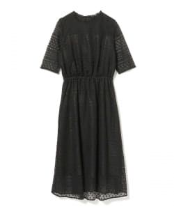 BEAMS HEART / 幾何学柄 レースワンピース